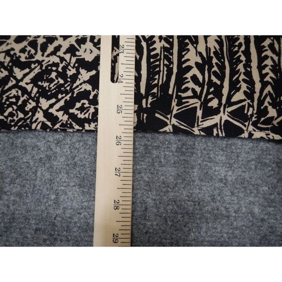 CJ Banks Blouse Shirt Womens Plus 1X Brown Beige Geometric Print Long Sleeve Top - Picture 9 of 9